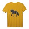 Schwarzes Friesian Pferd T-Shirt - Schönes Geschenk für Pferdeliebhaber und Reitfans