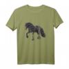 Schwarzes Friesian Pferd T-Shirt - Schönes Geschenk für Pferdeliebhaber und Reitfans