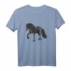 Schwarzes Friesian Pferd T-Shirt - Schönes Geschenk für Pferdeliebhaber und Reitfans