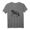 Schwarzes Friesian Pferd T-Shirt - Schönes Geschenk für Pferdeliebhaber und Reitfans