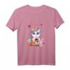 Mila mit Eichhörnchen, Einhorn, Hund, Katze, Pferd & Schmetterling - Knuffiges Kinder T-Shirt für Geburtstag & Tierliebhaberinnen