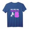 8 Jahre Mädchen Geburtstag T-Shirt mit Pferd und Einhorn Motiv – Lustiges Geschenk seit 2012 für Mädchen, Geburtstagsdeko und Geburtstagskleidung