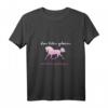Damen Reiten T-Shirt mit Spruch - Geboren zum Reiten, Zur Schule gezwungen V-Ausschnitt für Pferdefans, Reiterinnen und Frauen
