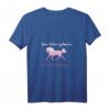 Damen Reiten T-Shirt mit Spruch - Geboren zum Reiten, Zur Schule gezwungen V-Ausschnitt für Pferdefans, Reiterinnen und Frauen