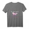 Damen Reiten T-Shirt mit Spruch - Geboren zum Reiten, Zur Schule gezwungen V-Ausschnitt für Pferdefans, Reiterinnen und Frauen