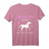 Kinder Reiten geboren zur Schule gezwungen T-Shirt – Süßes Geschenk für Pferdeliebende Mädchen zum Geburtstag & Weihnachten