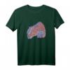 Regenbogen Pferd, Großes Pferdekopf T-Shirt für Mädchen – Buntes Reiten- und Pony-Motiv, Perfekt als Geschenk für Pferdeliebhaber