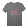 Regenbogen Pferd, Großes Pferdekopf T-Shirt für Mädchen – Buntes Reiten- und Pony-Motiv, Perfekt als Geschenk für Pferdeliebhaber