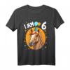 Kinder 6 Jahre alt T-Shirt mit Pferde Motiv - Süßes Geburtstagsoutfit für Jungen und Mädchen zum 6. Geburtstag, perfekt als Geschenk und Partydekoration