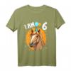 Kinder 6 Jahre alt T-Shirt mit Pferde Motiv - Süßes Geburtstagsoutfit für Jungen und Mädchen zum 6. Geburtstag, perfekt als Geschenk und Partydekoration