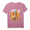 Kinder 6 Jahre alt T-Shirt mit Pferde Motiv - Süßes Geburtstagsoutfit für Jungen und Mädchen zum 6. Geburtstag, perfekt als Geschenk und Partydekoration
