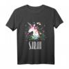 Kinder Einhorn Pferd T-Shirt mit Name Sarah – Perfektes Mädchen Geschenk, personalisiertes Einhorn-Design für Reit- und Ponyliebhaberinnen