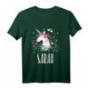 Kinder Einhorn Pferd T-Shirt mit Name Sarah – Perfektes Mädchen Geschenk, personalisiertes Einhorn-Design für Reit- und Ponyliebhaberinnen