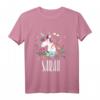 Kinder Einhorn Pferd T-Shirt mit Name Sarah – Perfektes Mädchen Geschenk, personalisiertes Einhorn-Design für Reit- und Ponyliebhaberinnen