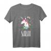Kinder Einhorn Pferd T-Shirt mit Name Sarah – Perfektes Mädchen Geschenk, personalisiertes Einhorn-Design für Reit- und Ponyliebhaberinnen