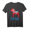 Sverige Schweden Dala Pferd Dalapferd T-Shirt - Traditionelles schwedisches Design als Souvenir und Geschenk
