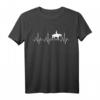 Westernreiten Reiter Herzschlag Fun T-Shirt - Humorvolles EKG Motiv für Kinder, Männer & Frauen als Geschenk für Reitsportfans