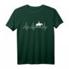 Westernreiten Reiter Herzschlag Fun T-Shirt - Humorvolles EKG Motiv für Kinder, Männer & Frauen als Geschenk für Reitsportfans