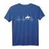 Westernreiten Reiter Herzschlag Fun T-Shirt - Humorvolles EKG Motiv für Kinder, Männer & Frauen als Geschenk für Reitsportfans