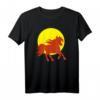 Rassehengst mit wehender Mähne im Sonnenuntergang - Pferde T-Shirt als Geschenk für Reiter, Pferdeliebhaber und Tierfreunde