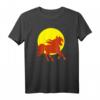 Rassehengst mit wehender Mähne im Sonnenuntergang - Pferde T-Shirt als Geschenk für Reiter, Pferdeliebhaber und Tierfreunde