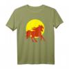 Rassehengst mit wehender Mähne im Sonnenuntergang - Pferde T-Shirt als Geschenk für Reiter, Pferdeliebhaber und Tierfreunde