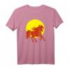 Rassehengst mit wehender Mähne im Sonnenuntergang - Pferde T-Shirt als Geschenk für Reiter, Pferdeliebhaber und Tierfreunde