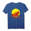 Rassehengst mit wehender Mähne im Sonnenuntergang - Pferde T-Shirt als Geschenk für Reiter, Pferdeliebhaber und Tierfreunde
