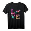 Bunte Pharao Hund Liebe-r Dad Mama T-Shirt – Lustiges Geschenk für Hundeliebhaber zu Muttertag, Geburtstag & Weihnachten