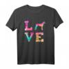 Bunte Pharao Hund Liebe-r Dad Mama T-Shirt – Lustiges Geschenk für Hundeliebhaber zu Muttertag, Geburtstag & Weihnachten