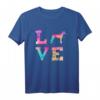 Bunte Pharao Hund Liebe-r Dad Mama T-Shirt – Lustiges Geschenk für Hundeliebhaber zu Muttertag, Geburtstag & Weihnachten