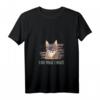 Damen Pixiebob Katze I Do What I Want Retro USA Lustiges Katze T-Shirt mit V-Ausschnitt – Perfekt für den 4. Juli, Patriotismus & Tierliebhaber