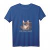 Damen Pixiebob Katze I Do What I Want Retro USA Lustiges Katze T-Shirt mit V-Ausschnitt – Perfekt für den 4. Juli, Patriotismus & Tierliebhaber