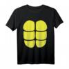 Lustiges Schildkrötenkostüm T-Shirt für Karneval & Halloween - Verkleidung mit Sixpack-Design für Kinder und Erwachsene
