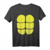 Lustiges Schildkrötenkostüm T-Shirt für Karneval & Halloween - Verkleidung mit Sixpack-Design für Kinder und Erwachsene