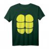 Lustiges Schildkrötenkostüm T-Shirt für Karneval & Halloween - Verkleidung mit Sixpack-Design für Kinder und Erwachsene
