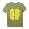 Lustiges Schildkrötenkostüm T-Shirt für Karneval & Halloween - Verkleidung mit Sixpack-Design für Kinder und Erwachsene