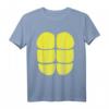 Lustiges Schildkrötenkostüm T-Shirt für Karneval & Halloween - Verkleidung mit Sixpack-Design für Kinder und Erwachsene