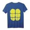 Lustiges Schildkrötenkostüm T-Shirt für Karneval & Halloween - Verkleidung mit Sixpack-Design für Kinder und Erwachsene