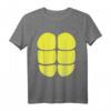 Lustiges Schildkrötenkostüm T-Shirt für Karneval & Halloween - Verkleidung mit Sixpack-Design für Kinder und Erwachsene