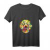Damen Pop Art Pudel süßer Welpenliebhaber V-Ausschnitt T-Shirt – Perfektes Geschenk für Hundebesitzer, Mädchen, Frauen & Hundeliebhaber