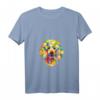 Damen Pop Art Pudel süßer Welpenliebhaber V-Ausschnitt T-Shirt – Perfektes Geschenk für Hundebesitzer, Mädchen, Frauen & Hundeliebhaber