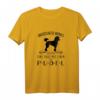 Damen T-Shirt mit lustigem Hundedesign – Unterschätze niemals eine Frau mit Pudel, perfektes Geschenk für Hundeliebhaberinnen zu Weihnachten, Geburtstag & mehr