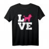 Pudel Liebe T-Shirt mit pinker Silhouette – Klassisches Hundeliebhaber-Shirt für Pudel-Fans und Hundehalter