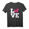 Pudel Liebe T-Shirt mit pinker Silhouette – Klassisches Hundeliebhaber-Shirt für Pudel-Fans und Hundehalter
