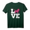 Pudel Liebe T-Shirt mit pinker Silhouette – Klassisches Hundeliebhaber-Shirt für Pudel-Fans und Hundehalter
