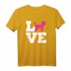 Pudel Liebe T-Shirt mit pinker Silhouette – Klassisches Hundeliebhaber-Shirt für Pudel-Fans und Hundehalter