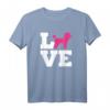 Pudel Liebe T-Shirt mit pinker Silhouette – Klassisches Hundeliebhaber-Shirt für Pudel-Fans und Hundehalter