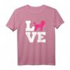 Pudel Liebe T-Shirt mit pinker Silhouette – Klassisches Hundeliebhaber-Shirt für Pudel-Fans und Hundehalter