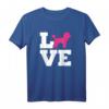 Pudel Liebe T-Shirt mit pinker Silhouette – Klassisches Hundeliebhaber-Shirt für Pudel-Fans und Hundehalter